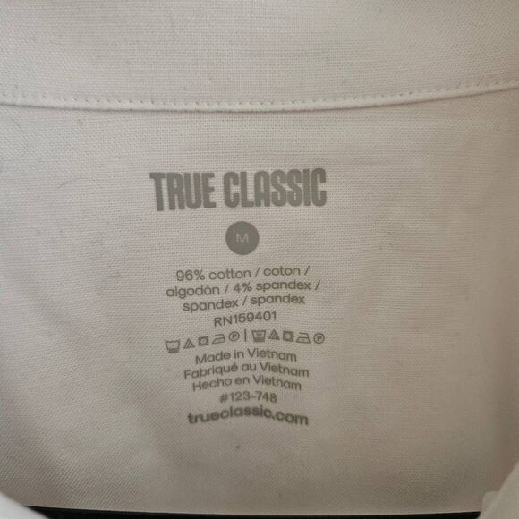 NWOT True Classic Long Sleeve Oxford Button Down Shirt - Picture 4 of 9